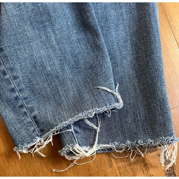 Mother Stunner Ankle Fray Buttonfly in Graffiti Girl Jeans 27 - Picture 8 of 11